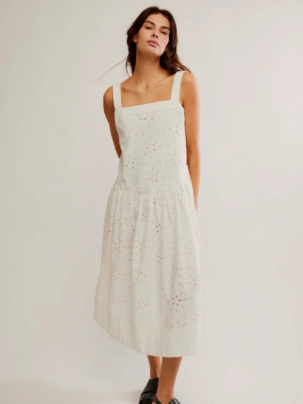 Free People Primavera Eyelet Midi Dress